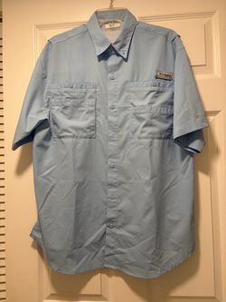 Men's Columbia PFG blue shirt