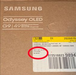 NEW Factory SEALED Samsung 49" Odyssey OLED G9 G93SD Gaming Monitor