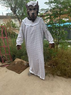 Big bad grandma wolf costume