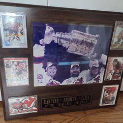 NJ Devils 2003 Stanley Cup champions plaque (autographed!)