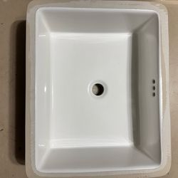 Square undermount sink
