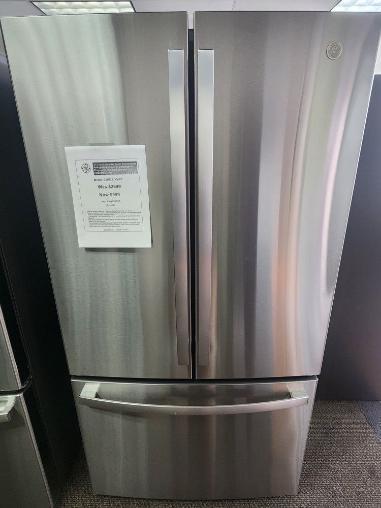 21.9 cu.ft Counter Depth French Door Refrigerator w/Internal Dispenser in Fingerprint Resistant Stainless ENERGY STAR