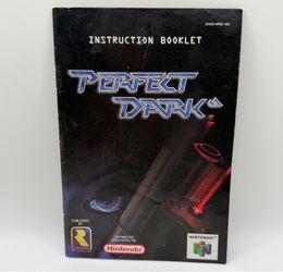 Perfect Dark N64 instructions Manual Booklet - No Game Manual Only