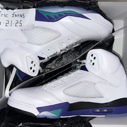 Jordan Retro 5 “Grape” Size 13