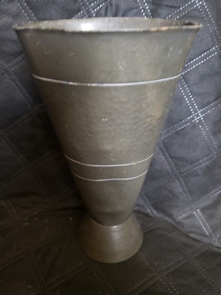 Mid Century Pewter Vase