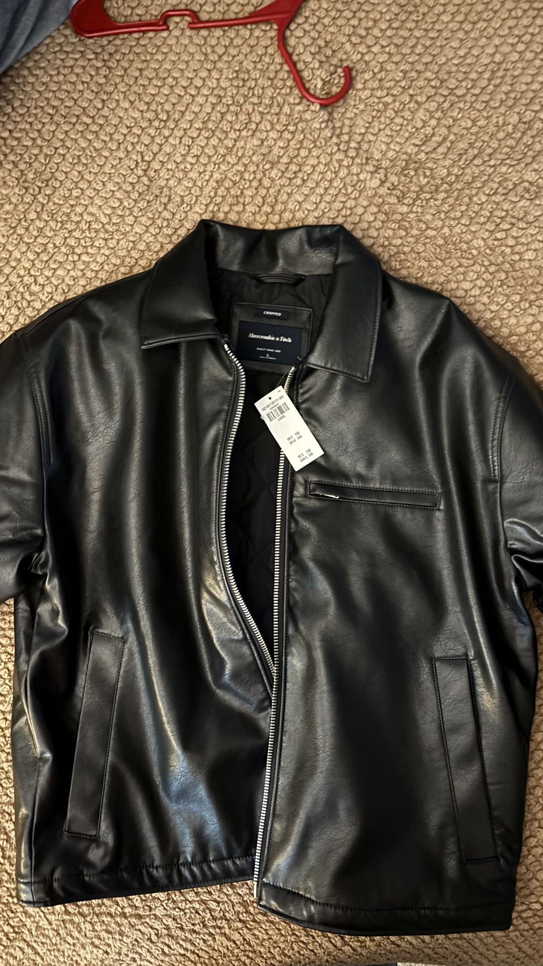 Men Abercrombie And Fitch Leather Jacket