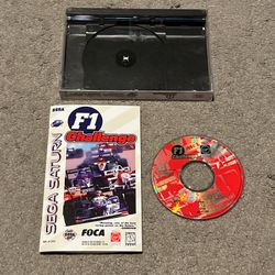 F1 Challenge (Sega Saturn, 1996)  CIB Complete w/ Manual Registration Card