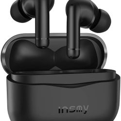 Wireless Earbuds Hybrid Active Noise Cancelling Waterproof Earphones with 6 Mics for Clear Calls Authentic Audio Big Bass, 36 Hours Playtime Bluetooth