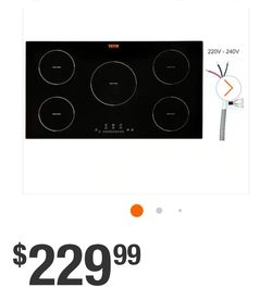 VEVOR
Electric Cooktop
36 in. 5-Elements
Ceramic