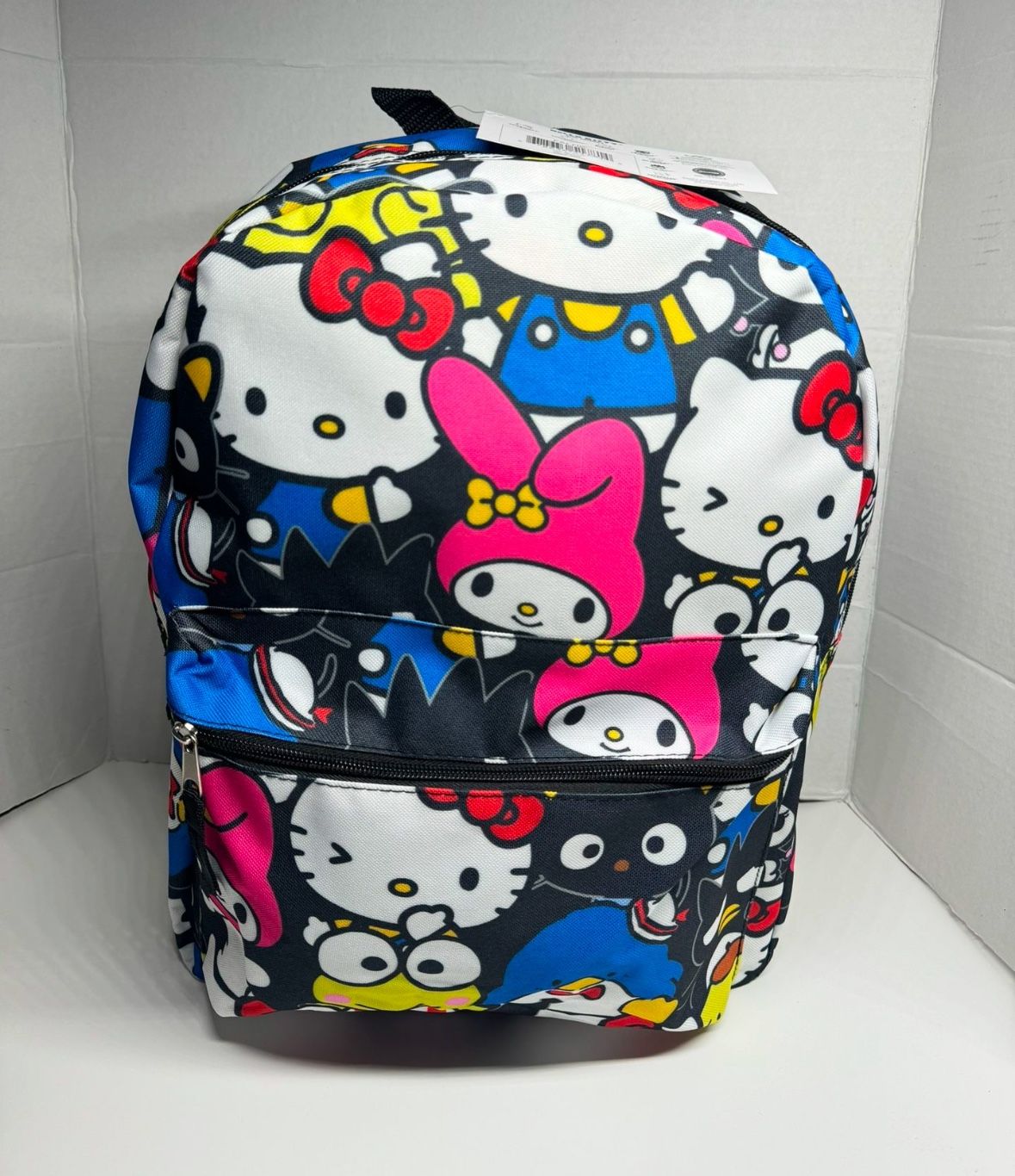 Sanrio Hello Kitty Allover Backpack 16" My Melody Kuromi Keroppi Tuxedo Sam Bookbag