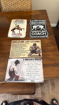 Wrestling Metal Signs 