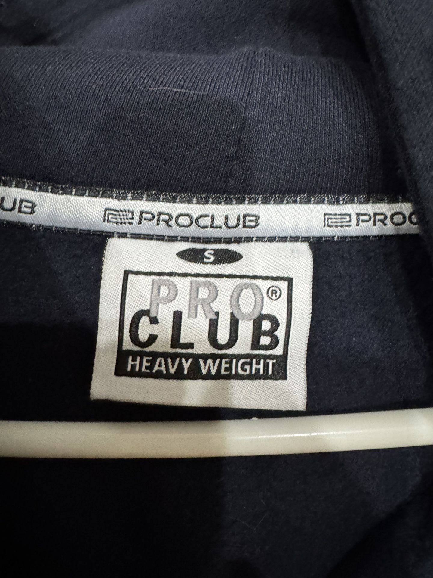 Size Small Navy Zip Up Pro Club Hoodie