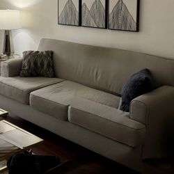 Couch - Light Grey- Good Condition  - 82 Inches