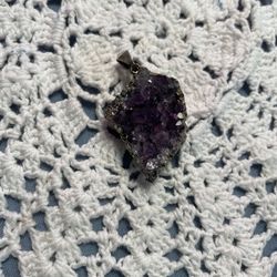 Rough Cut Amethyst Pendant