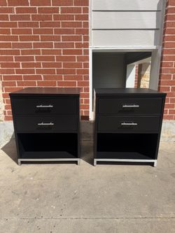 Black nightstands set