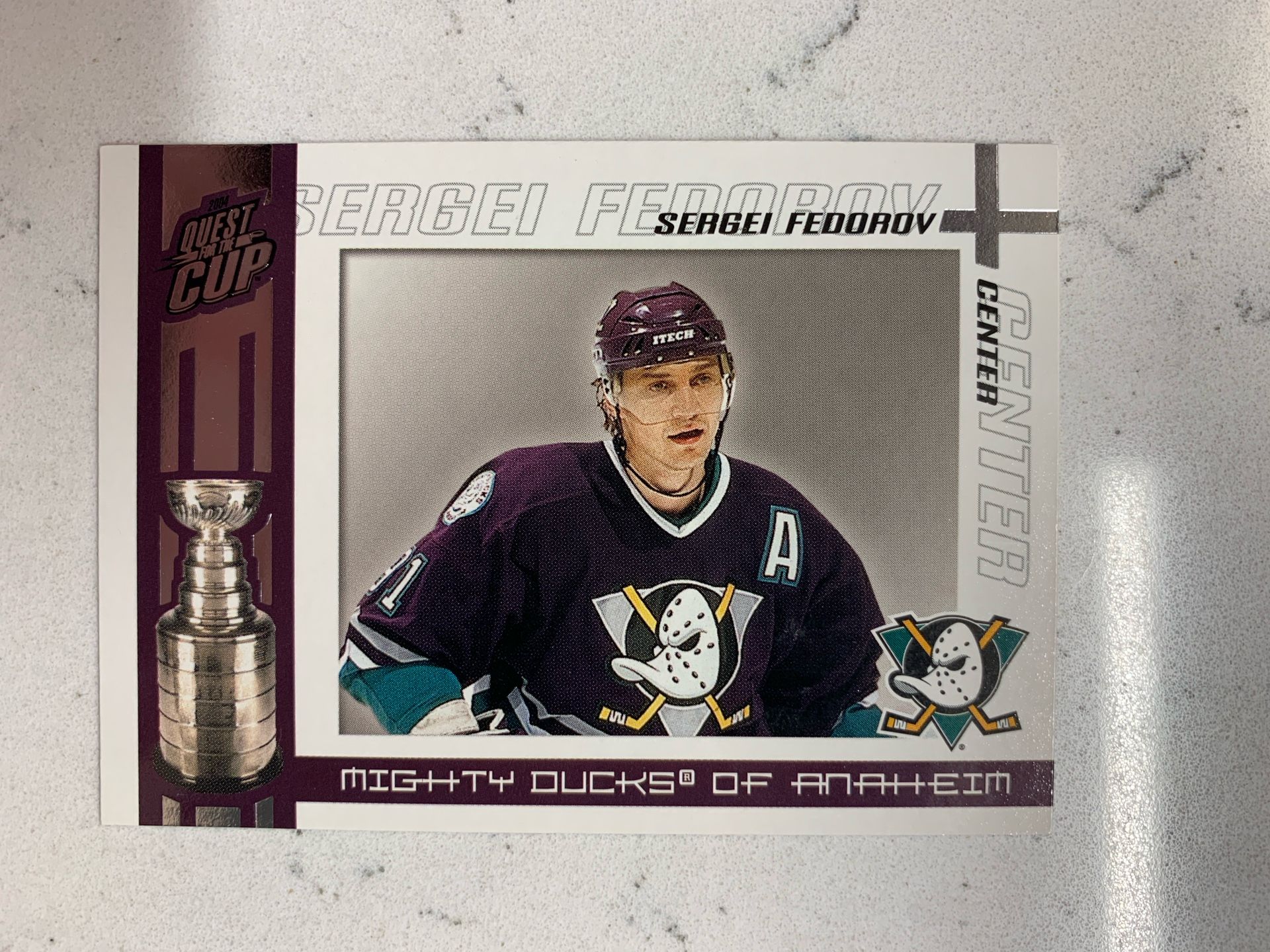 Sergei Fedorov ANAHEIM DUCKS 2003-04 Pacific Quest for the Cup #1