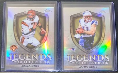 2025 Topps Chrome B. Esiason & J. Edelman Legends Of The Gridiron Refractor