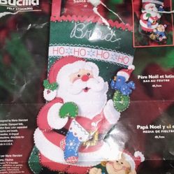 Bucilla "Santa And Elf" Stocking Kit