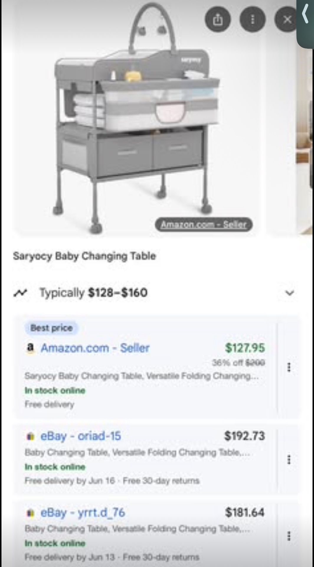 Brand New Baby Changing Table