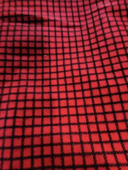 Red Check Flannel Fabric 