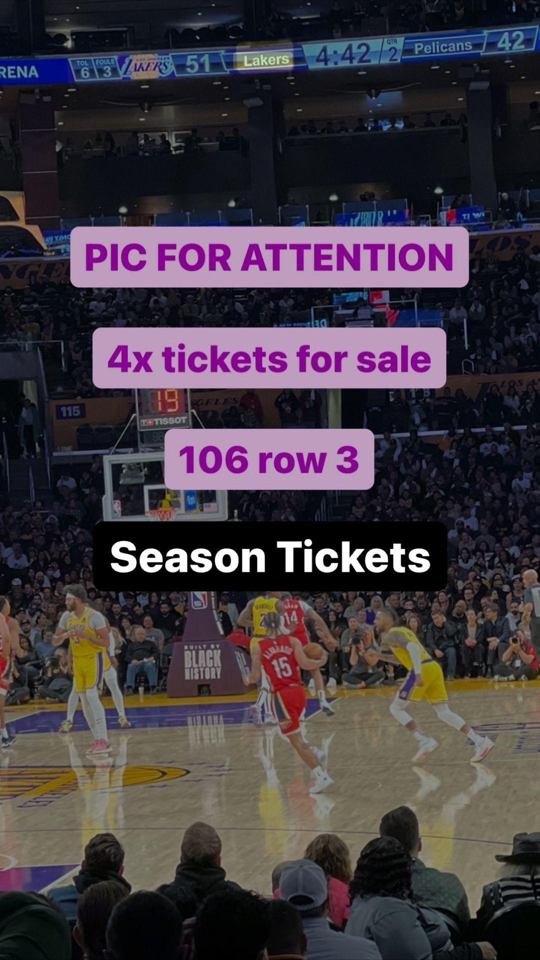 Lakers Season Tickets!!