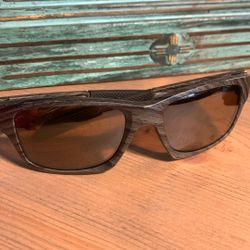 Oakley Jupiter Wood Grain Sunglasses Polarized