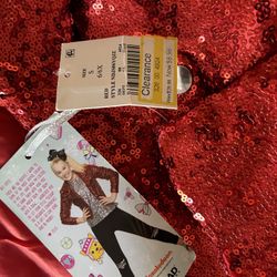 Girls Jojo Siwa Red Sequin Moto Jacket