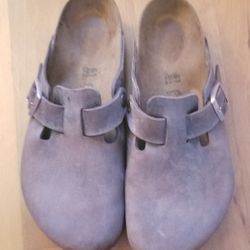 Birkenstock Boston Clogs Leather Size 41 Regular Women 10 10.5 Men 8  8.5