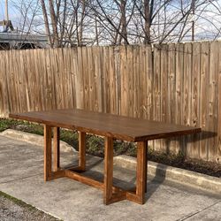 Custom Built Dining Table Solid wood Farmhouse Set Modern Rustic Bench Country Oval Round Counter Breakfast Height  Farm House 