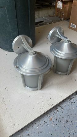 Silver Outdoor Carriage Lights