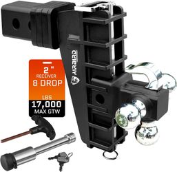 AIRBIRD Adjustable Trailer Hitch Fits 2.0-Inch Receiver 8'' Drop