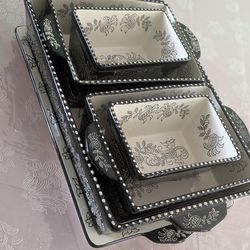 Baum 6 piece Ceramic Oven-to-Table Set – Black & White