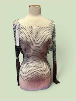 Black Fishnet Long Sleeve Top