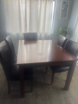Dinner table and chairs