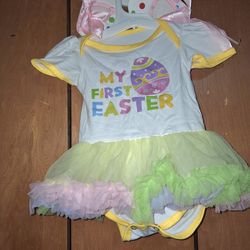 First Easter Dress Size 3-6 Months With Shoes