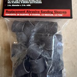 26 Pcs Replacement Abrasive Sanding Sleeves 1” Dia X 1”W