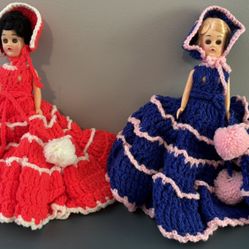 Vintage Handmade Crochet Dolls