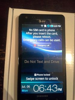 Att/cricket new Samsung galaxy i997 4g infuse caviar