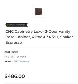 Expresso bathroom vanity 42-in