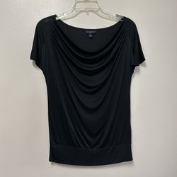 Women’s BANANA REPUBLIC 100% Rayon, Black, Short Sleeve, Pullover Top… Size XS