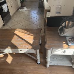 Vintage coffee table+side table