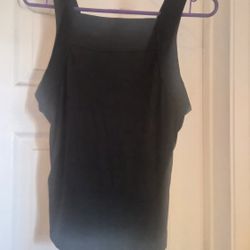 Ribbed Square Neck Tank Top