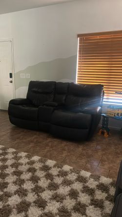 Free Leather Couch Dark Brown