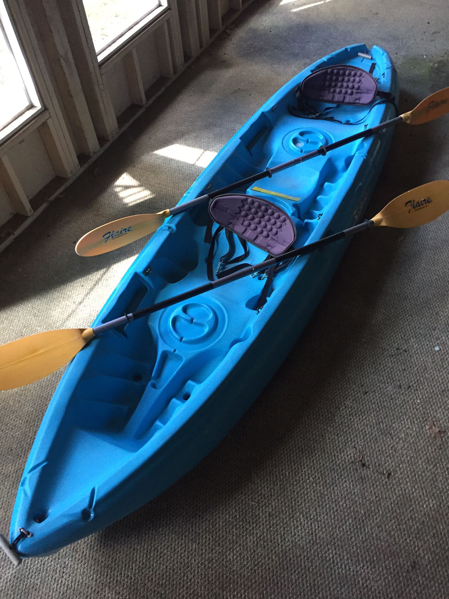 Hobie 2 person ocean kayak with paddles