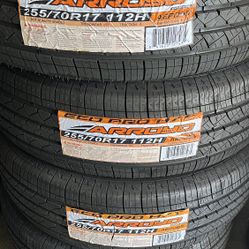 Brand New Set Of 4 Arroyo 255/70R17 Eco Pro H/T Tires No Rims Wheels