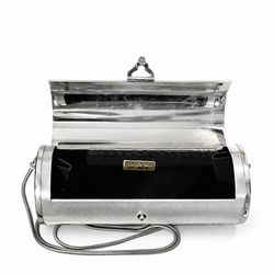 Saks Fifth Avenue Silver Makeup And Cosmetic Purse Case
