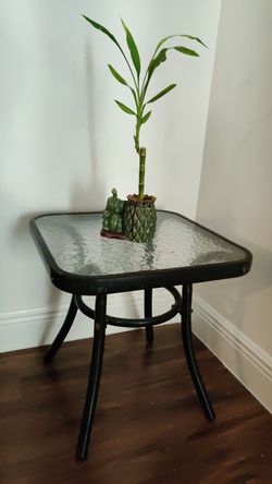 Antique Glass corner table