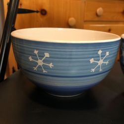 Royal Norfolk blue snowflake bowls & Cups vintage