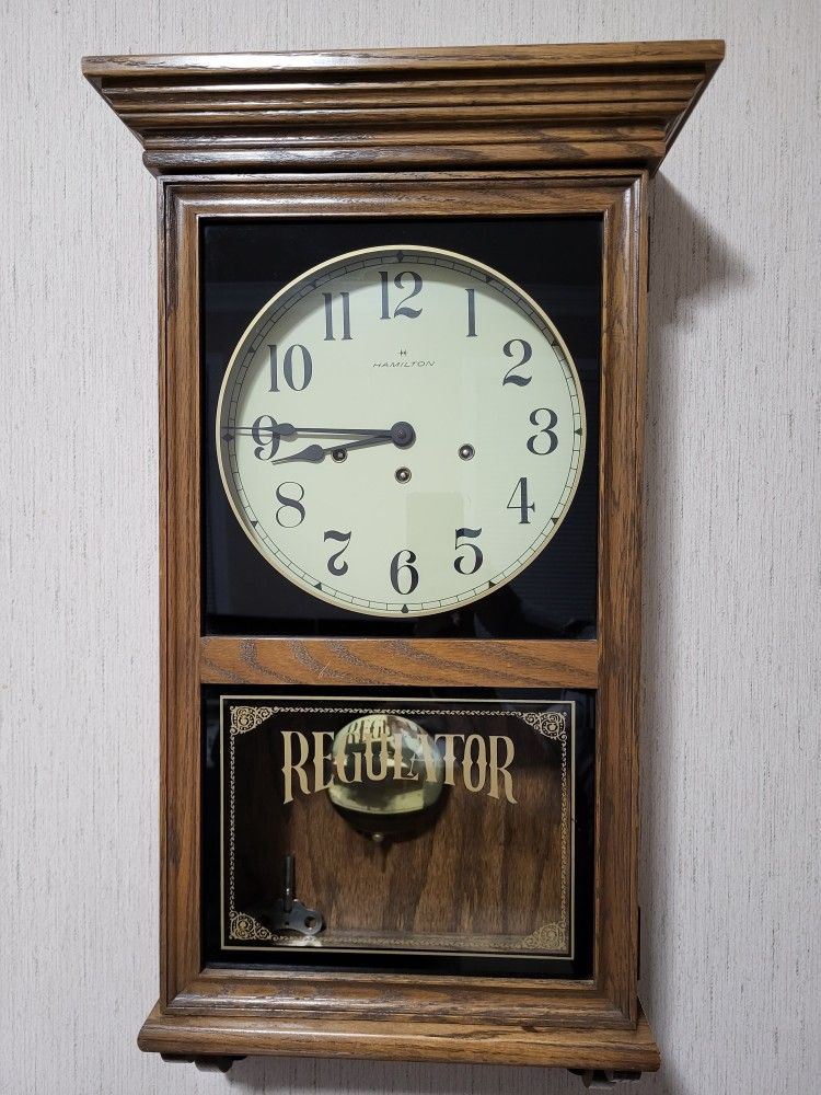 Vintage Regulator, Hamilton, Wall Clock