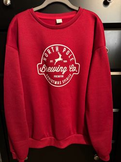 New. Women’s Size XL Christmas North Pole Brewing Co. Crew Neck Sweatshirt